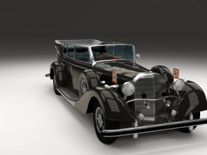 mercedes 770k grosser nazi staff car 3D 모델