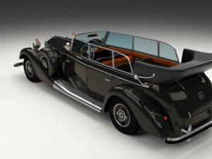 mercedes 770k grosser nazi staff car 3D 모델