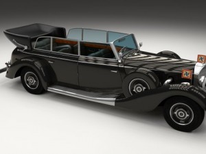 mercedes 770k grosser nazi staff car 3D 모델