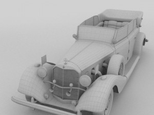 mercedes 770k grosser nazi staff car 3D 모델