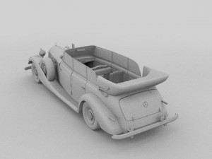 mercedes 770k grosser nazi staff car 3D 모델