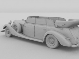 mercedes 770k grosser nazi staff car 3D 모델