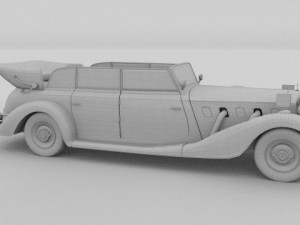 mercedes 770k grosser nazi staff car 3D 모델
