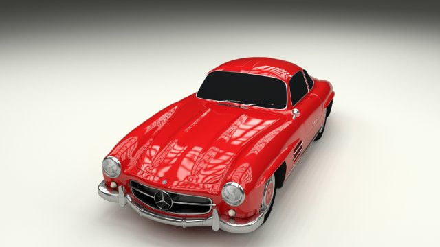 rigged mercedes 300sl w198 Modèle 3D .c4d .max .obj .3ds .fbx .stl .blend 