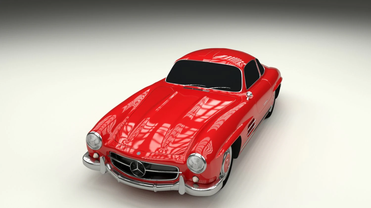 rigged mercedes 300sl w198 3D Model .c4d .max .obj .3ds .fbx .stl .blend 
