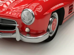 rigged mercedes 300sl w198 3D Model