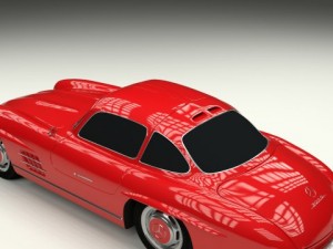 rigged mercedes 300sl w198 Modèle 3D