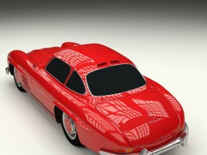 rigged mercedes 300sl w198 Modèle 3D