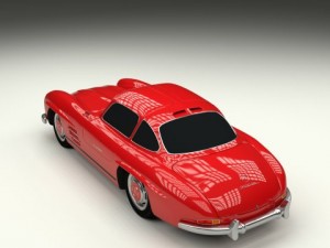 rigged mercedes 300sl w198 Modèle 3D