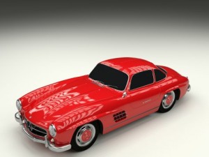 rigged mercedes 300sl w198 Modèle 3D