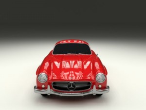 rigged mercedes 300sl w198 Modèle 3D
