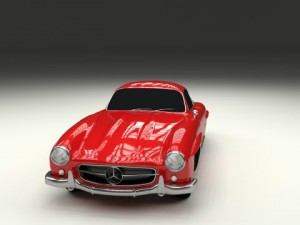 rigged mercedes 300sl w198 Modèle 3D