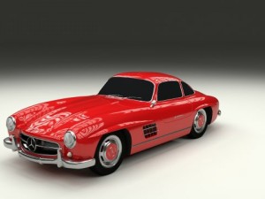 rigged mercedes 300sl w198 Modèle 3D