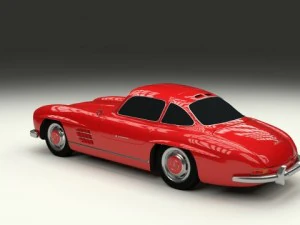 rigged mercedes 300sl w198 3D Model