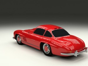 rigged mercedes 300sl w198 Modèle 3D