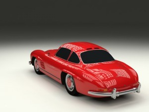 rigged mercedes 300sl w198 Modèle 3D