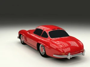 rigged mercedes 300sl w198 3D Model