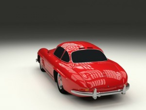 rigged mercedes 300sl w198 Modèle 3D