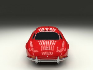 rigged mercedes 300sl w198 Modèle 3D