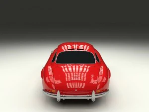 rigged mercedes 300sl w198 3D Model