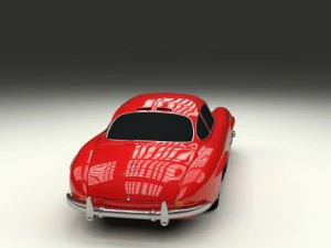 rigged mercedes 300sl w198 3D Model