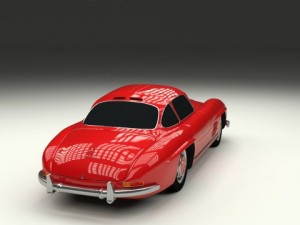 rigged mercedes 300sl w198 Modèle 3D