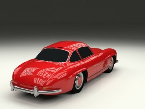 rigged mercedes 300sl w198 Modèle 3D