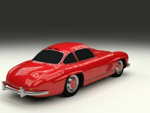 rigged mercedes 300sl w198 3D Model