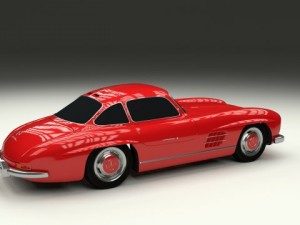 rigged mercedes 300sl w198 Modèle 3D