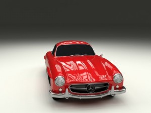 rigged mercedes 300sl w198 Modèle 3D