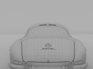 rigged mercedes 300sl w198 3D Model