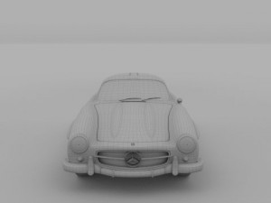 rigged mercedes 300sl w198 Modèle 3D