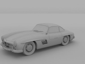 rigged mercedes 300sl w198 Modèle 3D