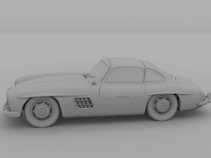rigged mercedes 300sl w198 Modèle 3D