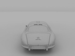 rigged mercedes 300sl w198 Modèle 3D