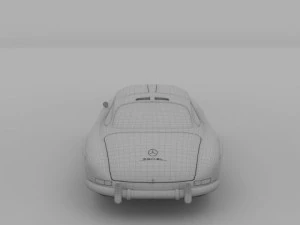 rigged mercedes 300sl w198 3D Model