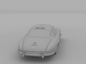 rigged mercedes 300sl w198 3D Model