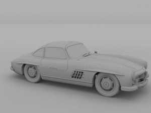 rigged mercedes 300sl w198 Modèle 3D