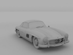 rigged mercedes 300sl w198 Modèle 3D