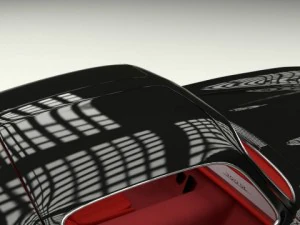 rigged mercedes 300sl gullwing with interior 3D Model