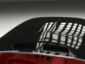 rigged mercedes 300sl gullwing with interior 3D Model