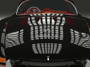 rigged mercedes 300sl gullwing with interior 3D 模型