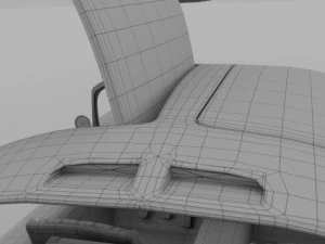 rigged mercedes 300sl gullwing with interior 3D Model