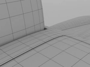 rigged mercedes 300sl gullwing with interior 3D Model