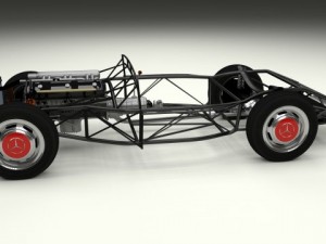 fully modelledrigged mercedes 300sl gullwing 3D Модель