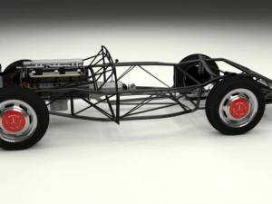 fully modelledrigged mercedes 300sl gullwing 3D Model