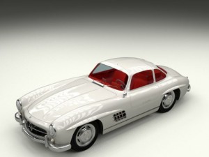 fully modelledrigged mercedes 300sl gullwing 3D Модель