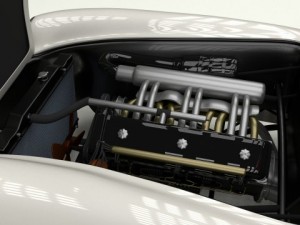 fully modelledrigged mercedes 300sl gullwing 3D Модель