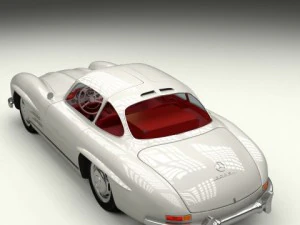 fully modelledrigged mercedes 300sl gullwing 3D Model