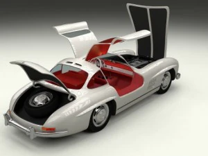 fully modelledrigged mercedes 300sl gullwing 3D Model